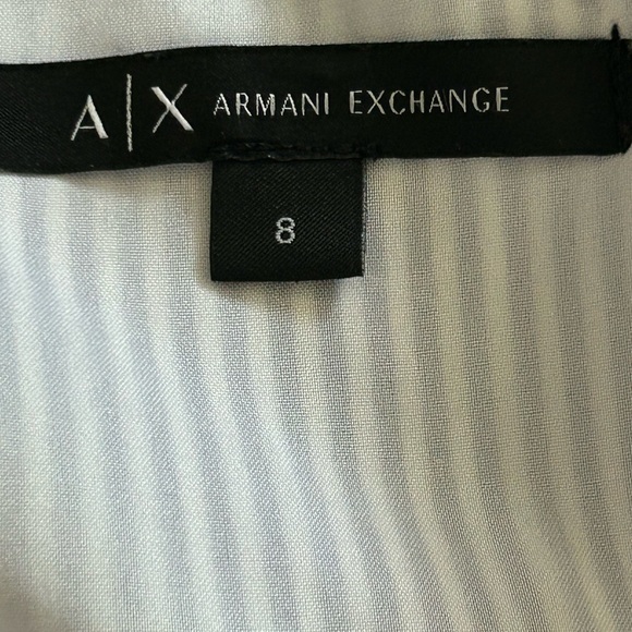 Armani Exchange Striped Pleated Midi Dress Women's 8- Nautical Beach Vacation - Picture 5 of 14